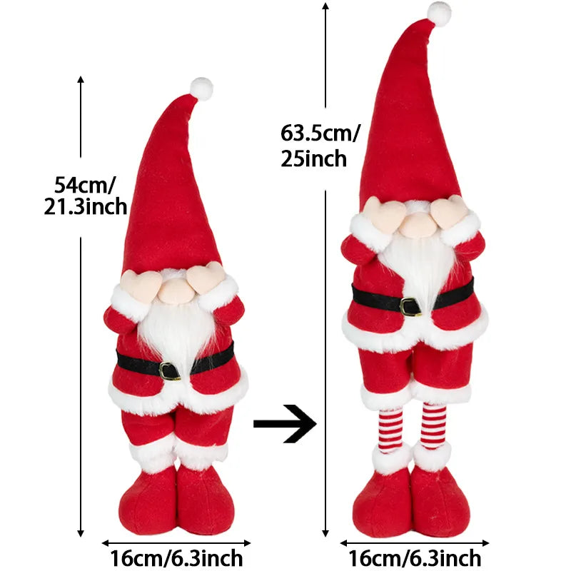 Christmas Decorative Rudolph The Reindeer Extendable Doll Cover Face Style No Face Old Man Doll Modern Art Minimalist Style Polyester Material