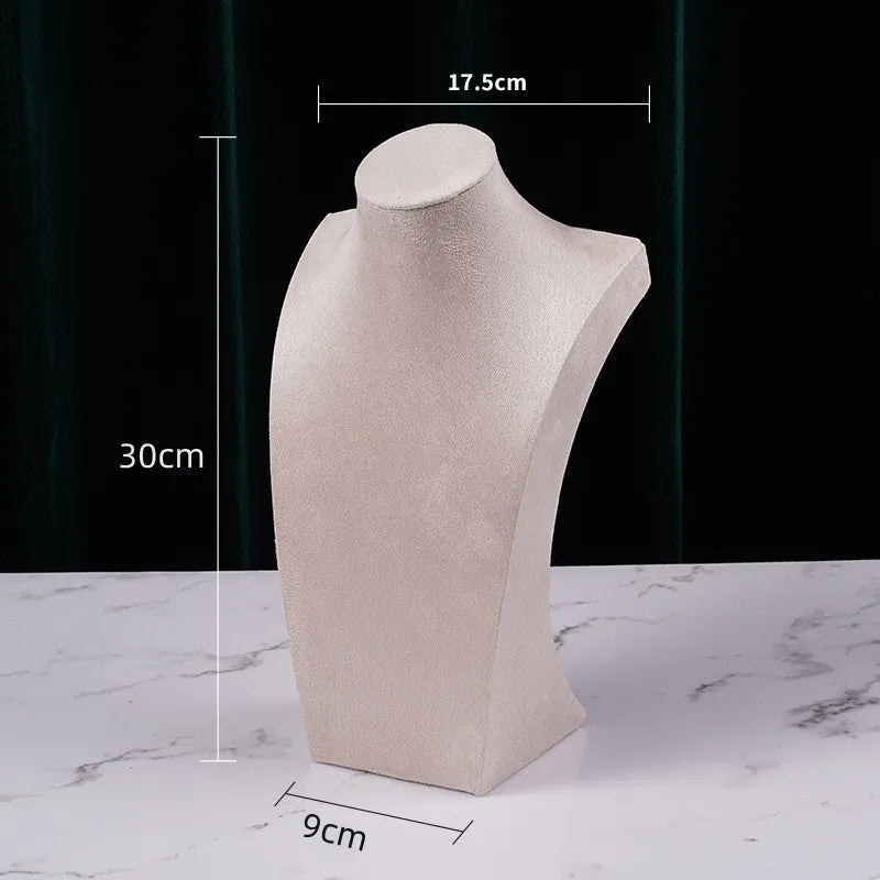 1 Piece Wood Flannel Simple Style Solid Color Jewelry Display Bust