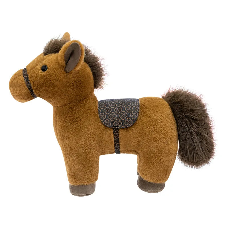 Soft Plush Toy Realistic Horse Doll Comforting Stuffed Animal Toy For Kids PP Cotton Material