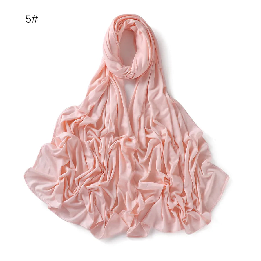 women's basic solid color mercerized cotton modal cotton linen scarves
