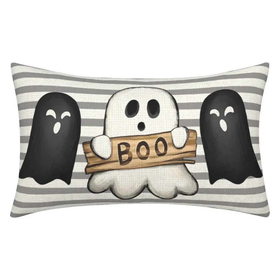 Halloween Cute Funny letter Ghost Polyester Pillow Cases Couch & Sofa Decor