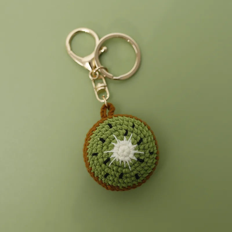 Cute Fruit yarn Knitting Keychain