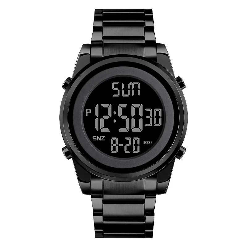business solid color double side snaps electronic men's watches
