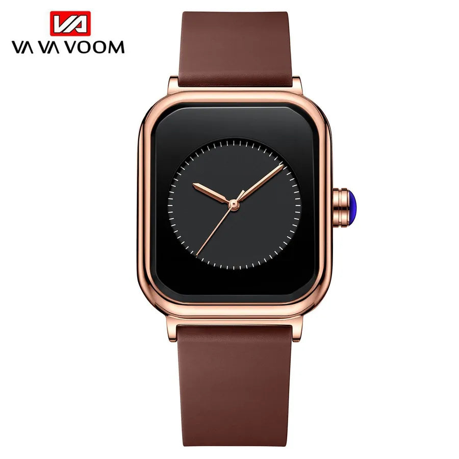 fashion square buckle quartz women's watches