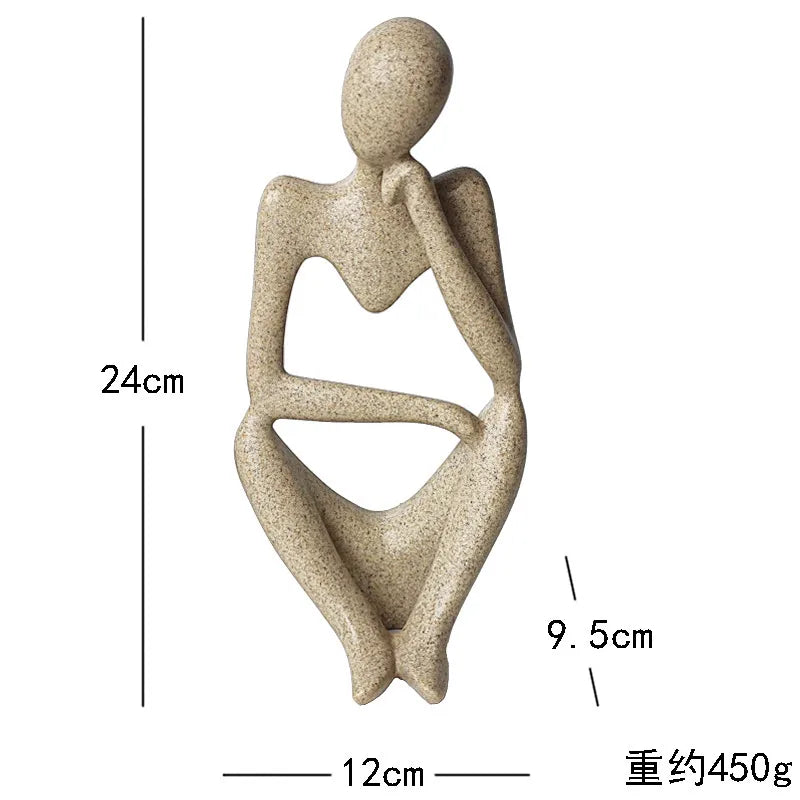 Simple Style Artistic Human Resin Ornaments Artificial Decorations