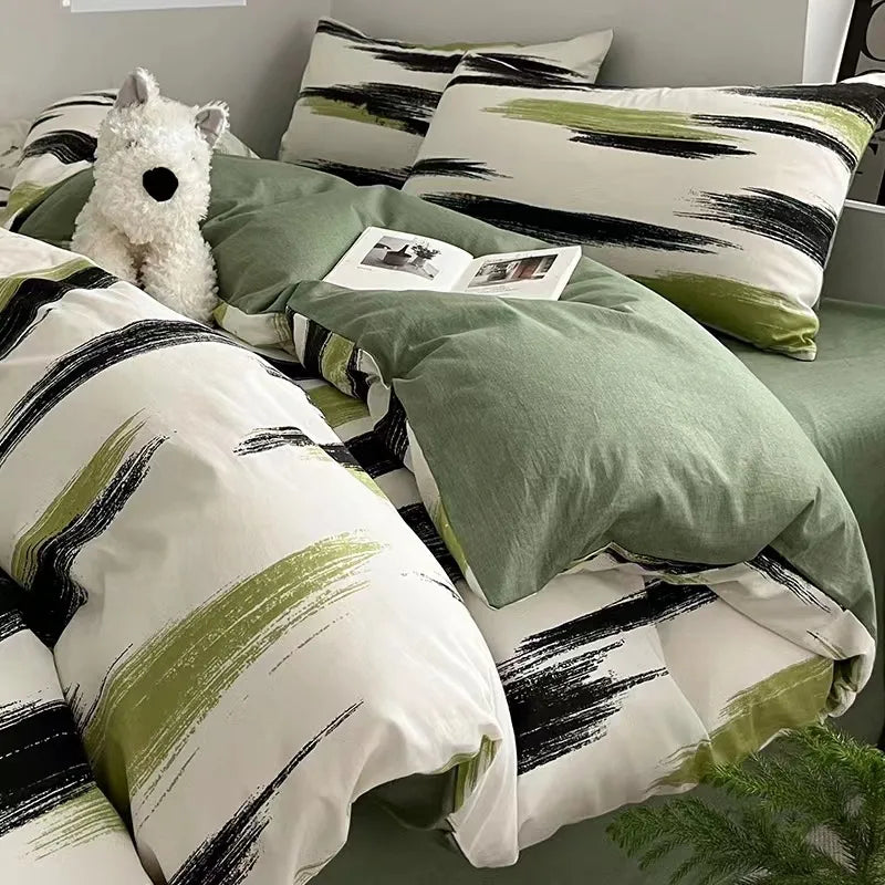Factory direct supply bedding four-piece bed sheet quilt cover three-piece dormitory single quilt cover single quilt cover simple style
