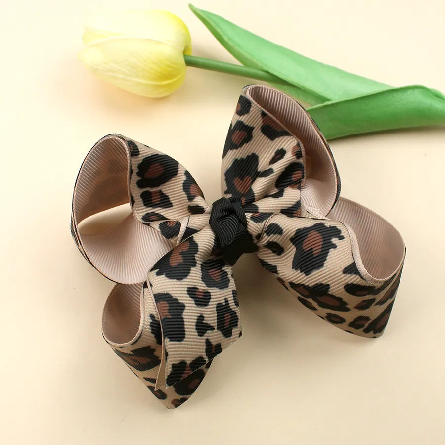 Explosions jojo Color Leopard Bow Hairpin Double Leopard Print Hair Accessories