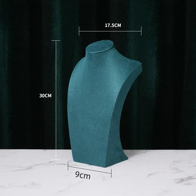 1 Piece Wood Flannel Simple Style Solid Color Jewelry Display Bust