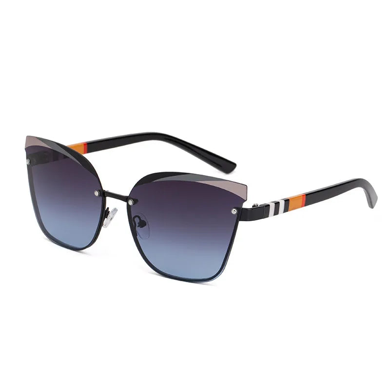 Geometric Pc Cat Eye Frameless Women's Sunglasses