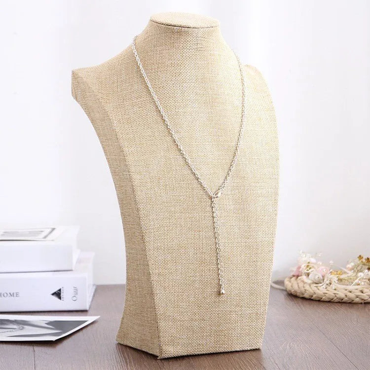 1 Piece Flannel Simple Style Solid Color Jewelry Display Bust