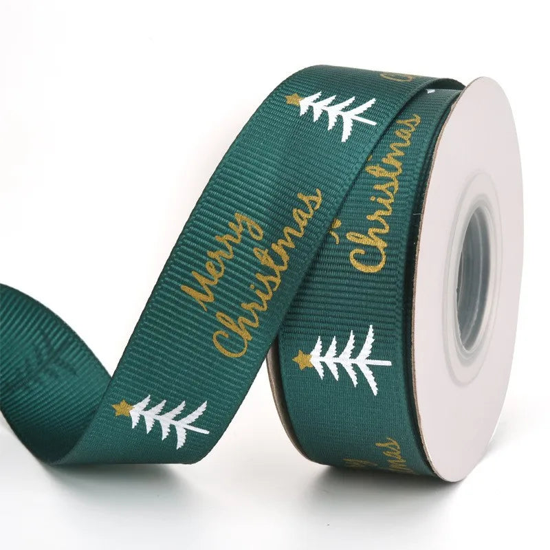 Christmas Decorative Ribbon 1cm 2cm Small Roll Colorful New Year Holiday Gift Wrapping Tassel Ribbon Jewelry Packaging Rope