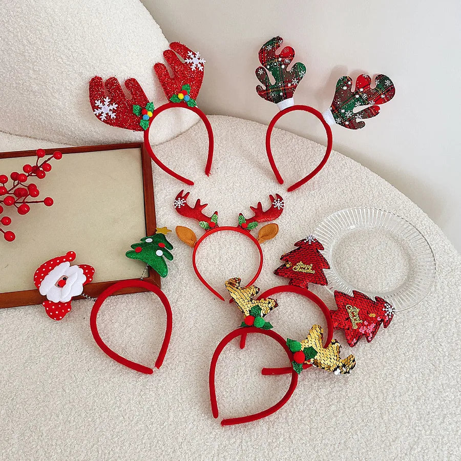 Christmas Cute Snowman Antlers Elk Nonwoven Party Festival Hair Band Costume Props Party Accessories