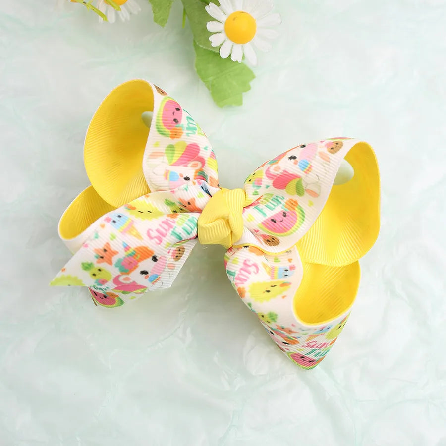 Summer National Day Fruit Bow Hairpin Flamingo Pineapple Bow   Spring New