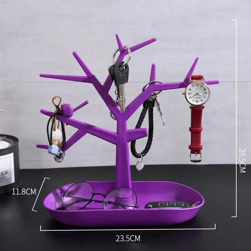 artistic animal tree plastic jewelry rack