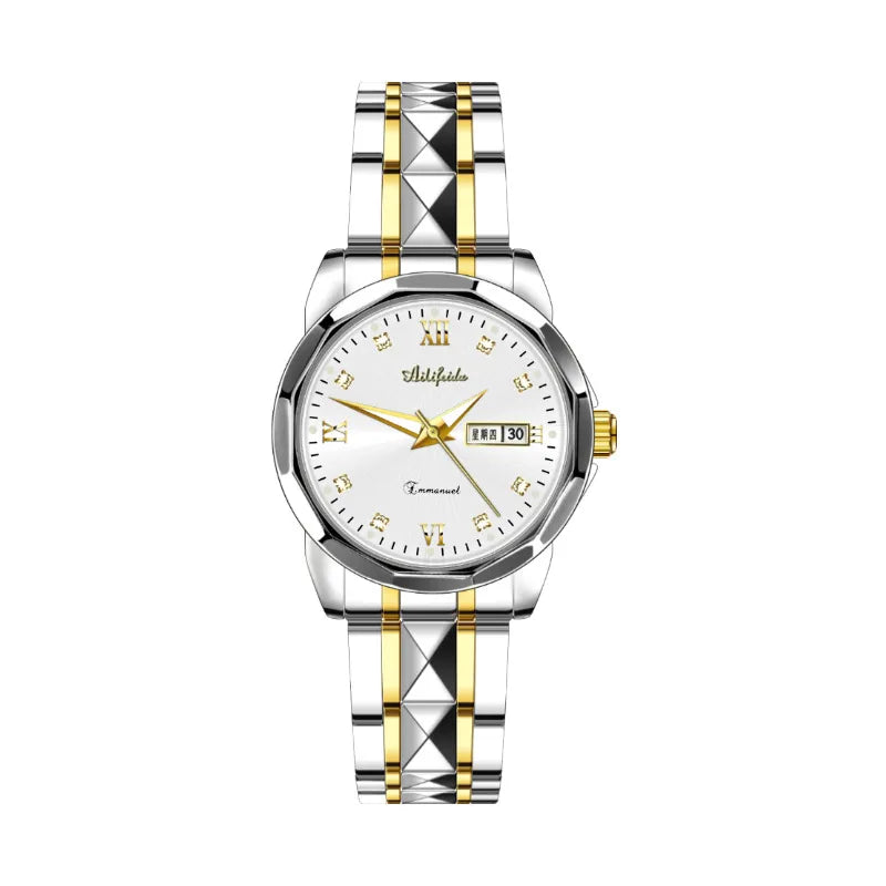 Avery Feida Steel Band Quartz Watch Ladies Shake Voice Live Explosions Wholesale Waterproof Luminous Ultra-thin Double Butterfly Buckle