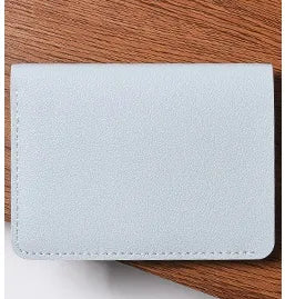 men's solid color pvc buckle wallets