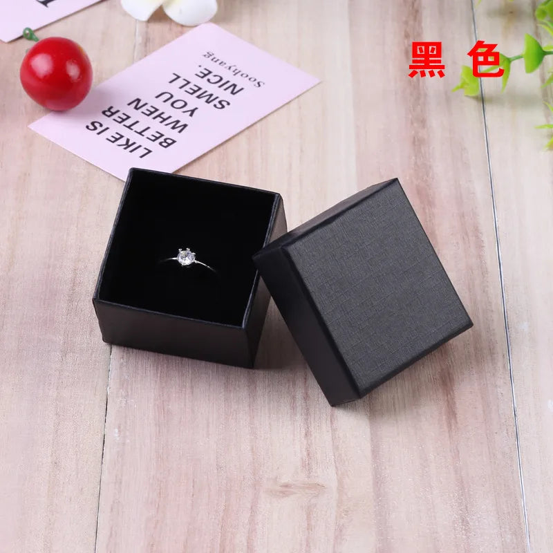 fashion solid color paper jewelry boxes 1 piece