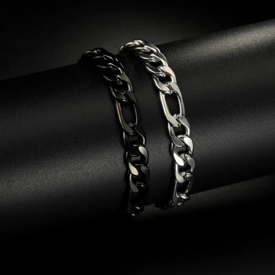 Hip-Hop Classic Style Geometric 304 Stainless Steel Plating Men's Bracelets