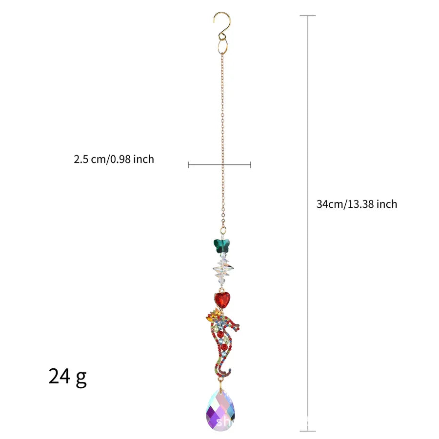 vintage style simple style cat artificial crystal wind chime
