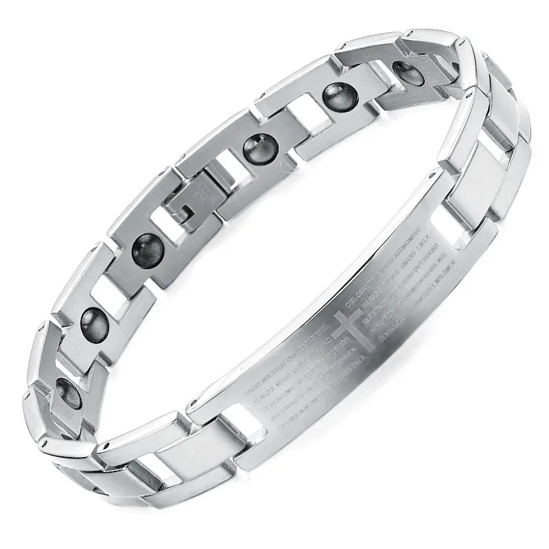 Simple Style Geometric Titanium Steel Plating Men's Bracelets