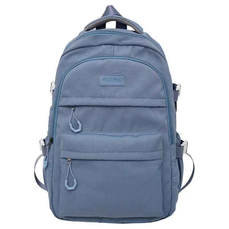 solid color casual daily laptop backpack