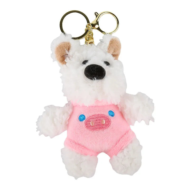 Original Plush West Highland Keychain Cute Cartoon Puppy Doll Machine Small Gift For Girls Christmas Valentine's Day New Year