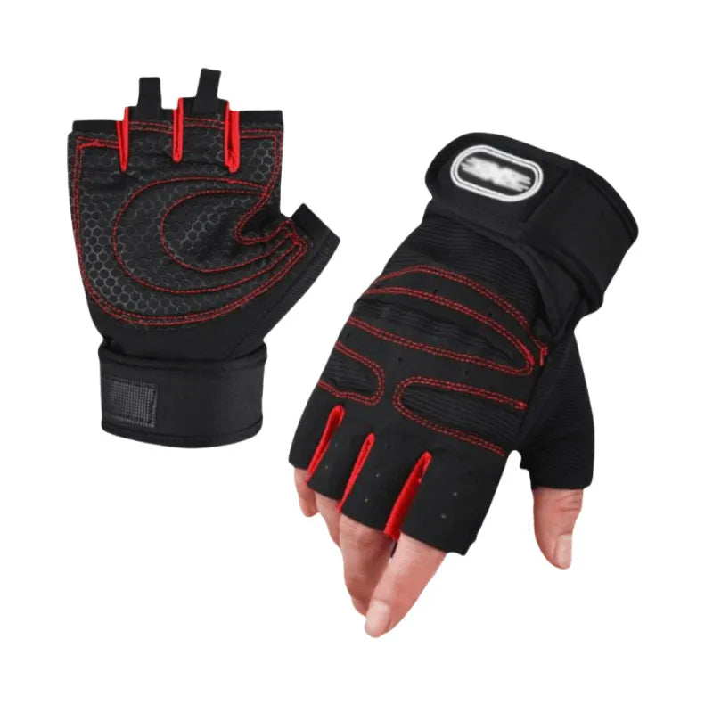New Protective Anti-slip Wrist Barbell Riding Sports Fitness Half-finger Gloves Men's and Women's Equipment   Gloves