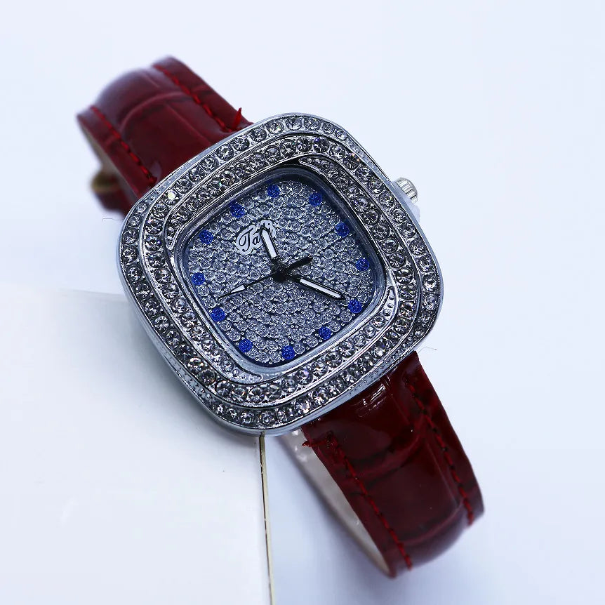 Casual Solid Color Buckle Quartz Women's Watches