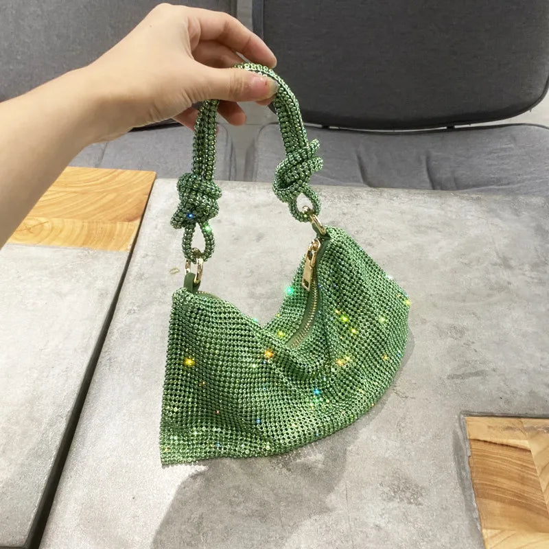 women's small summer rhinestone fashion underarm bag