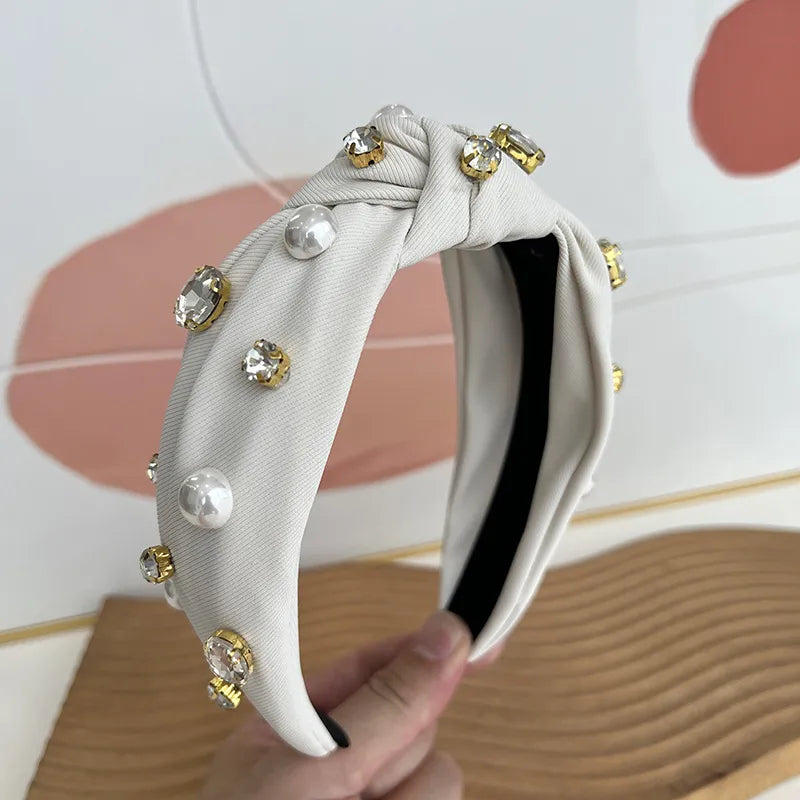 Elegant Lady Women's Solid Color Knot Cloth Hair Band