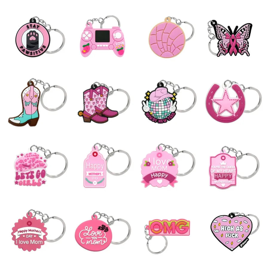 1 Piece Cartoon Style Cute Letter Heart Shape Boots PVC Alloy Women's Bag Pendant Keychain