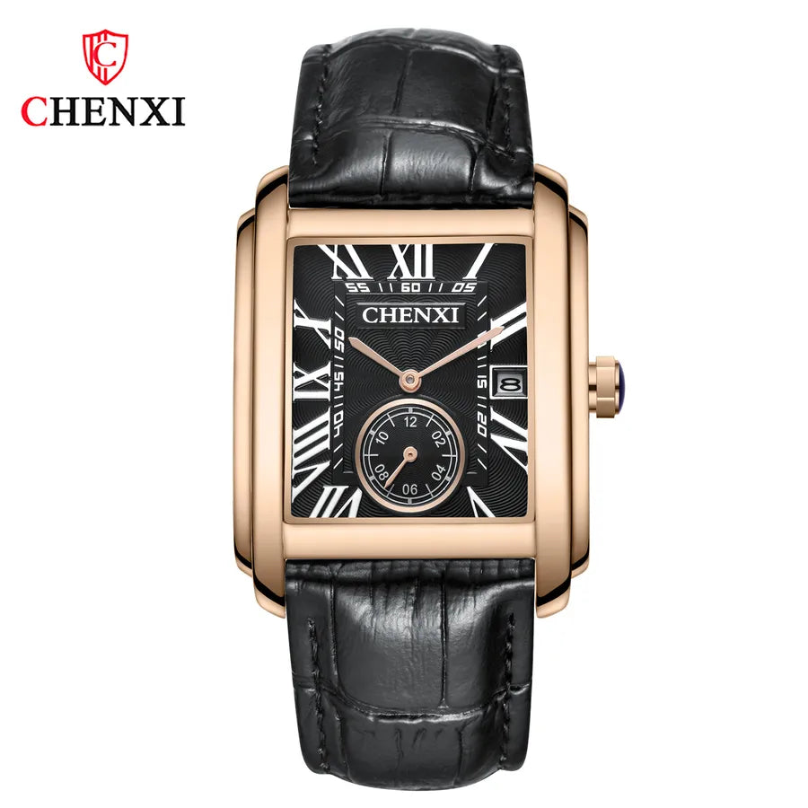 Elegant Simple Style Solid Color Buckle Quartz Men's Watches