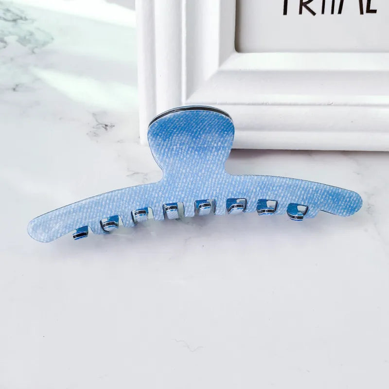 Elegant Large Size French Style Shark Clip Hair Accessories Women's Fashion Acetate Hair Grips New Version Forest System