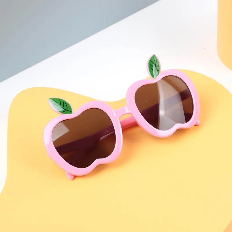 Cute Sweet Apple Resin Oval Frame Full Frame Glasses