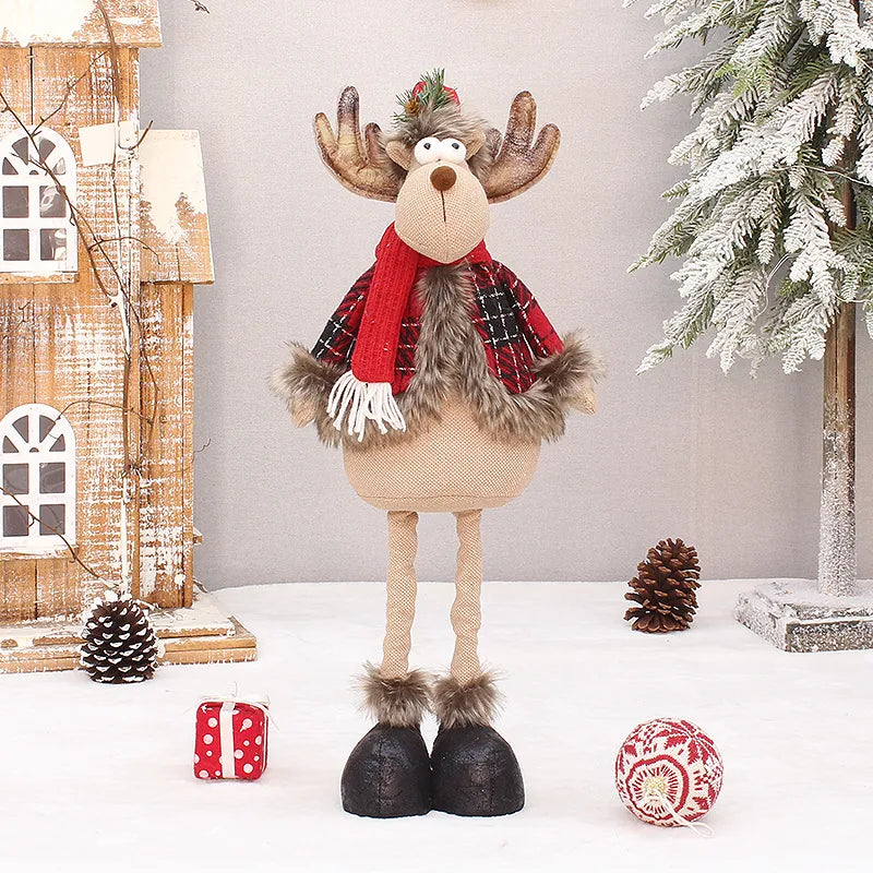 christmas cartoon style santa claus snowman cloth party doll 1 piece