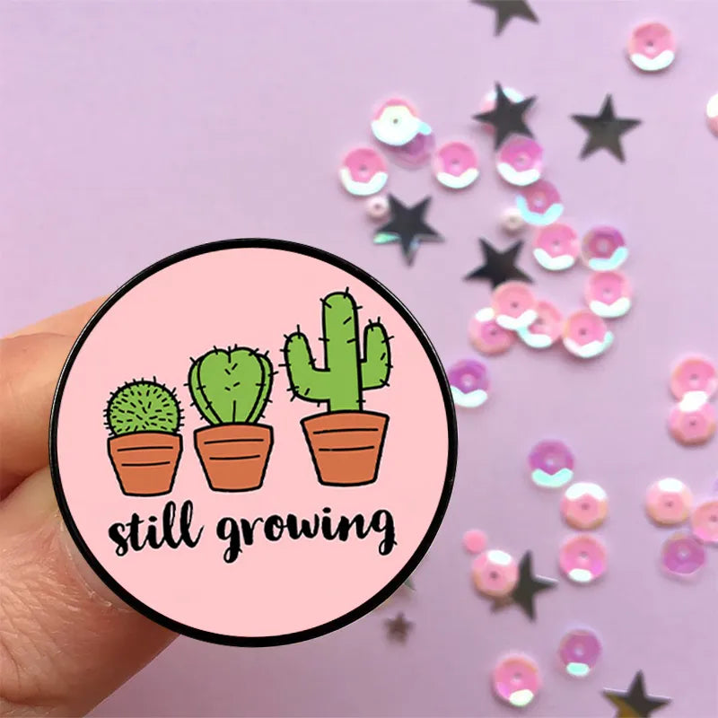 Cartoon Style Cute Cactus Letter Alloy Women's Brooches