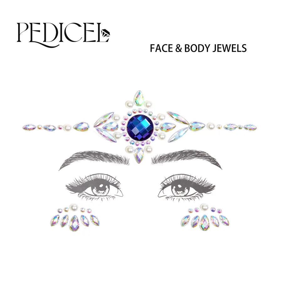 Multicolor Rhinestone Tattoos & Body Art 1 Piece