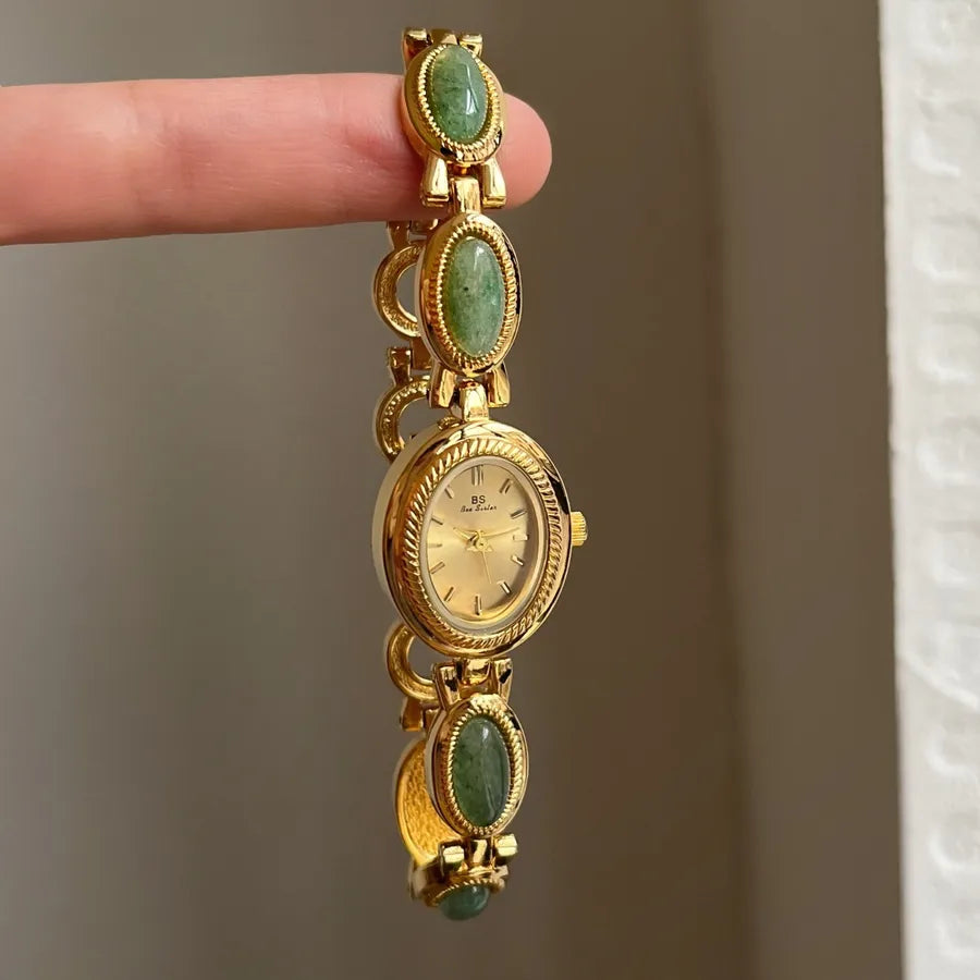 Elegant Glam Luxurious Oval Jewelry Buckle Quartz Watch