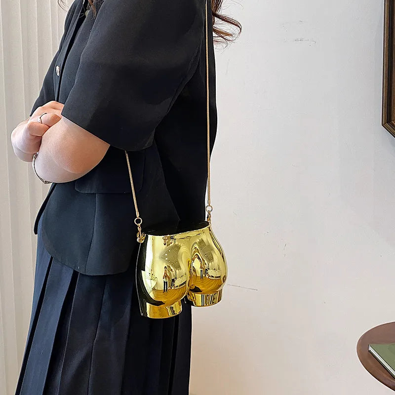 women's small arylic geometric ass streetwear hip shape magnetic buckle crossbody bag