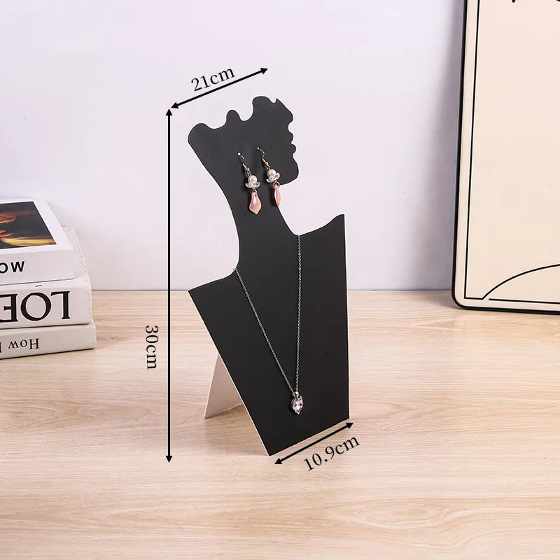Foldable Jewelry Display Stand Necklace Earring Stud Artistic Velvet Window Display Shooting Props For Pendants And Accessories