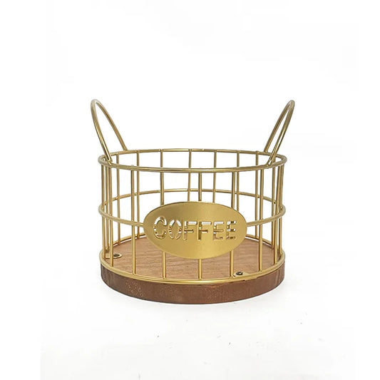 Casual Classical Solid Color Iron Coffee Basket