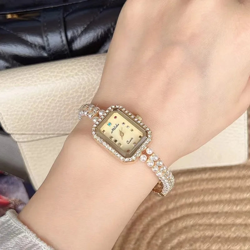 Elegant Simple Style Geometric Single Folding Buckle Quartz Watch Women's Watches