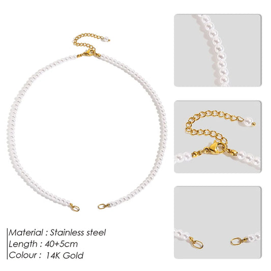 1 Piece Imitation Pearl Jewelry Accessories Chain