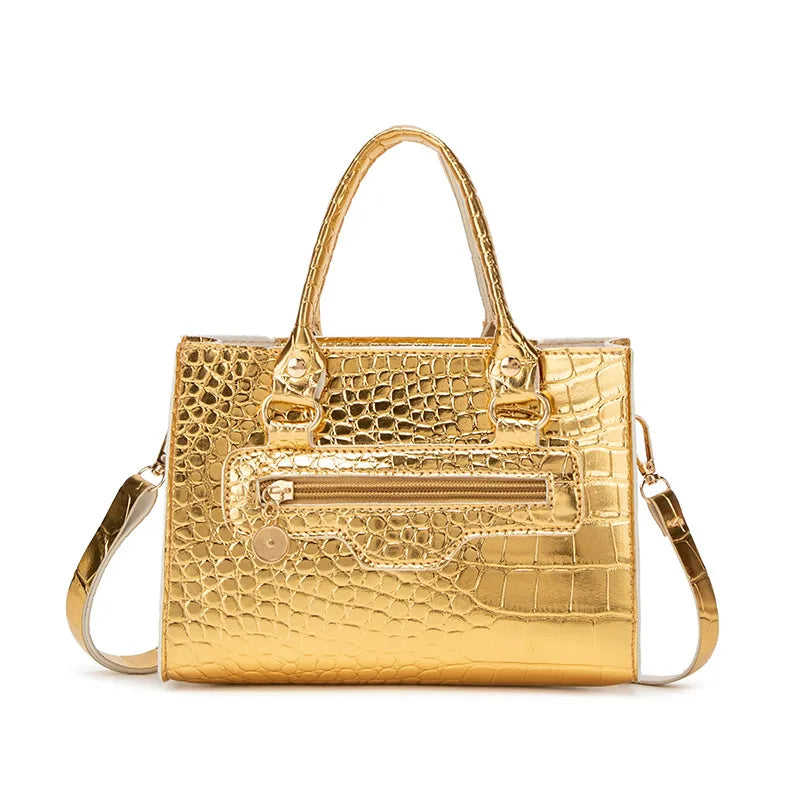 Fashion Alligator Print Handbag  Summer Trendy Personalized Messenger Bag New Style Western Style Lady Bag Birkin Bag Women