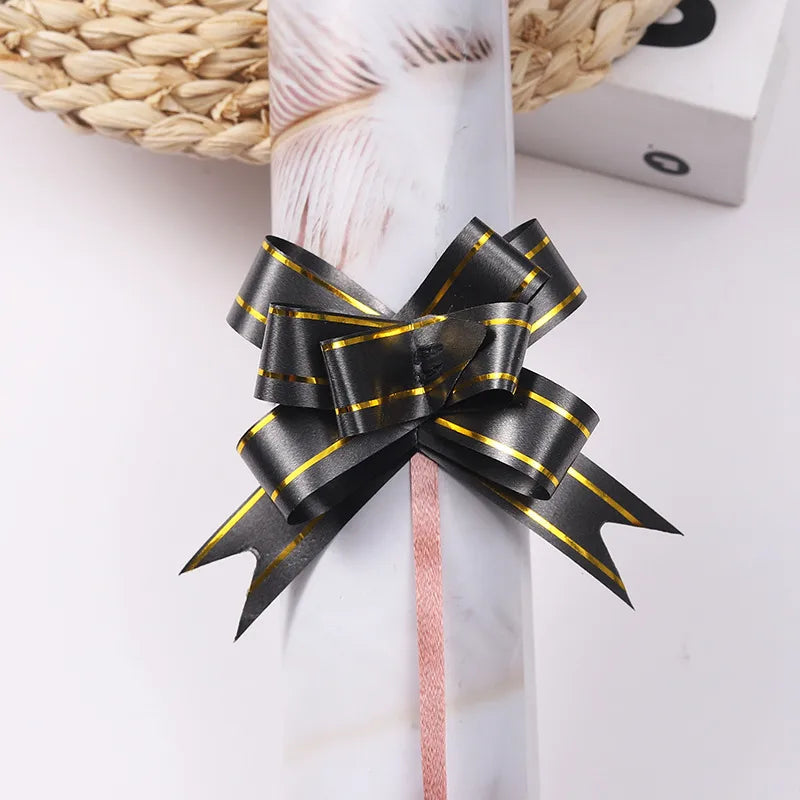 Free Shipping 15# Trumpeter Flower Christmas Holiday Decoration Gift Packaging PP Plastic Flower Bow Ribbon