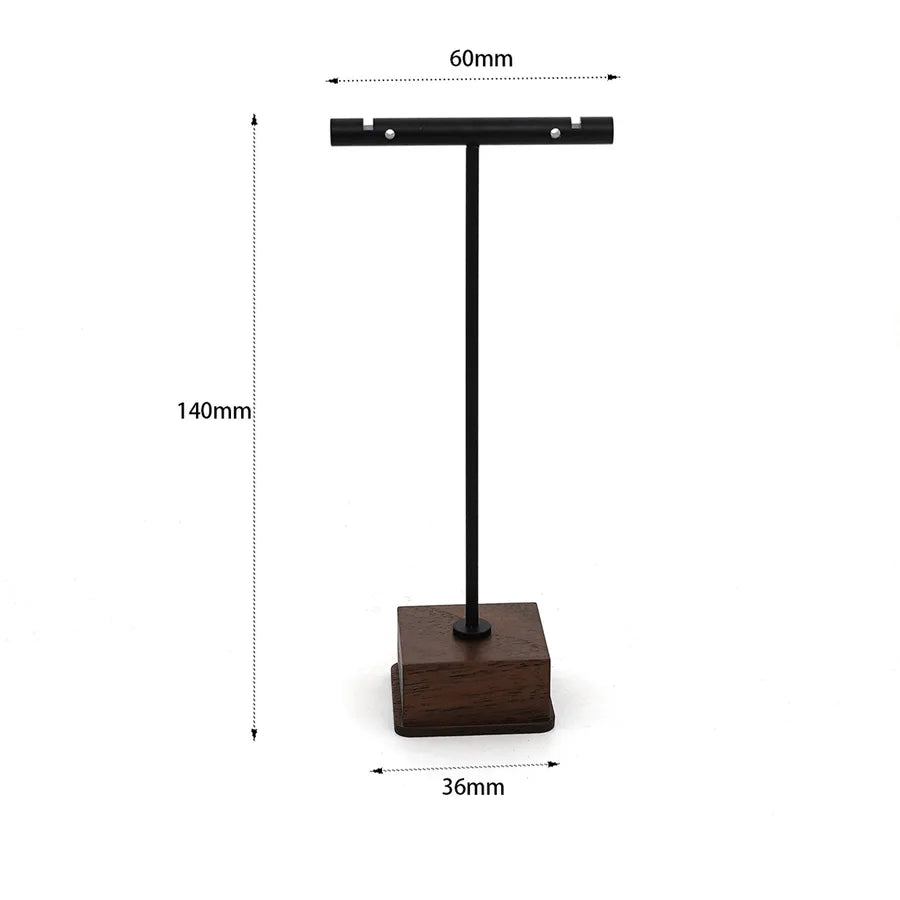 1 Piece solid wood Metal Iron Classic Style Geometric Jewelry Display Jewelry Rack