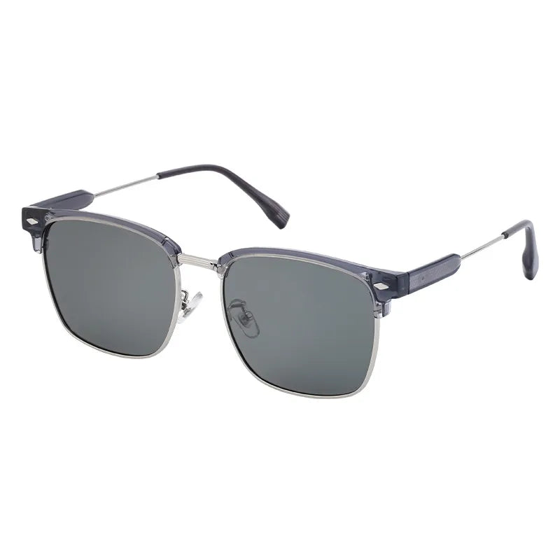 Casual Streetwear Solid Color Tac Square Full Frame Men's Sunglasses