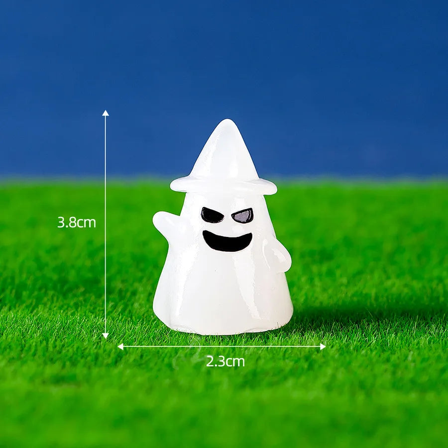 Glowing Resin Pumpkin Devil Halloween Decorations Micro Landscape Creative Cute Ghost Accessories Night Light Scenic Spot