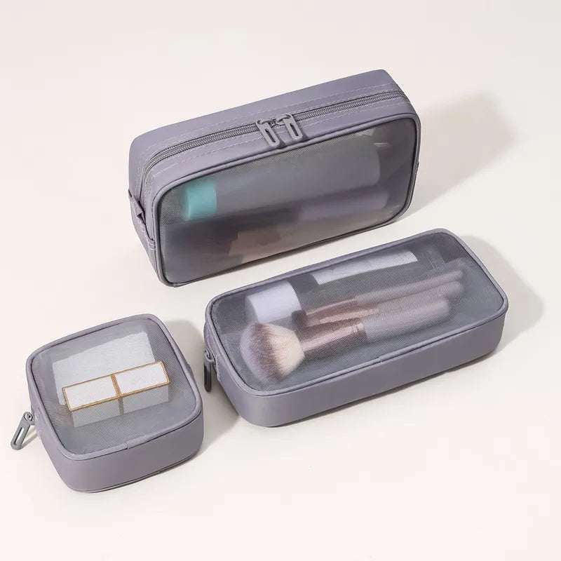 grid visual large multi-functional travel cosmetic storage bag