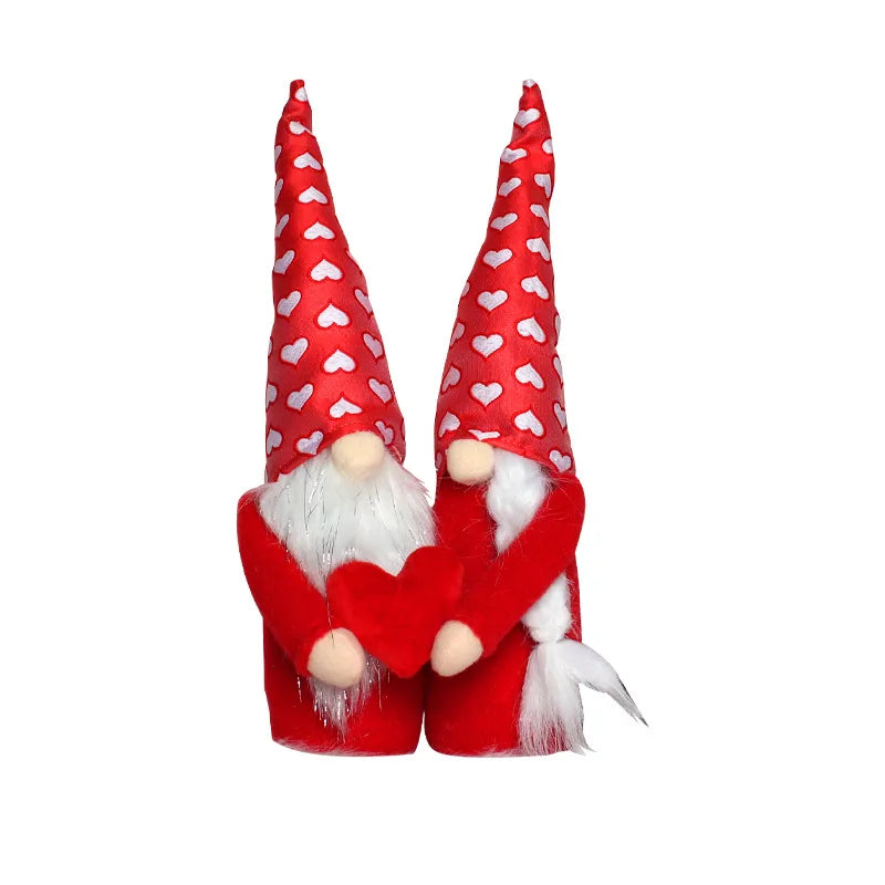 hong kong love creative faceless old man dwarf rudolf double love doll ornaments valentine's day gift doll